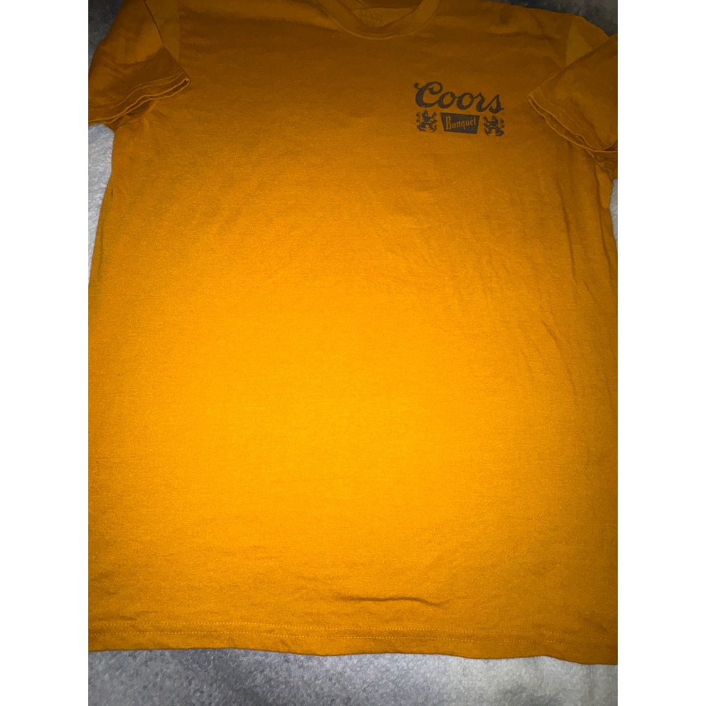 (CL) Coors‎ Banquet Beer Cowboy Graphic Tee Mustard Gold XL Western Horse Shirt - Picture 6 of 11